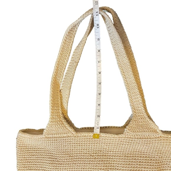 The Sak Vintage Small Crocheted Bag Beige Color Zippered Pockets - Picture 9 of 12